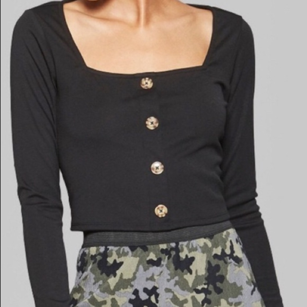 Wild fable black crop top
